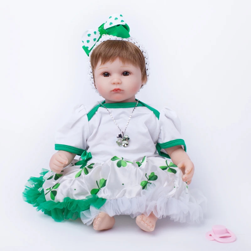 Силиконовая кукла реборн 40 см игрушка для девочек реальный детский подарок на