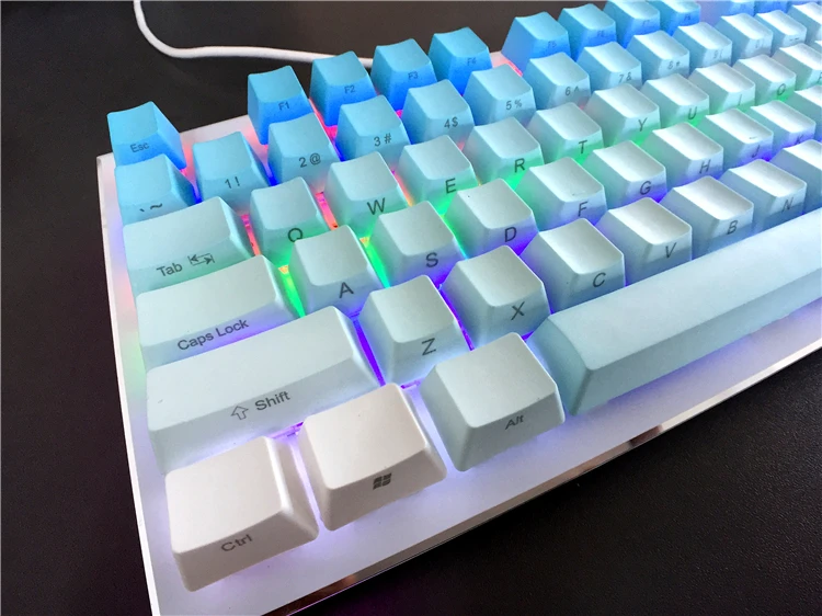 MP 104/87 Cherry MX Переключатель градиентный цвет толстый PBT Keycap Радий гриф с боковой печатью Keycap для механической клавиатуры