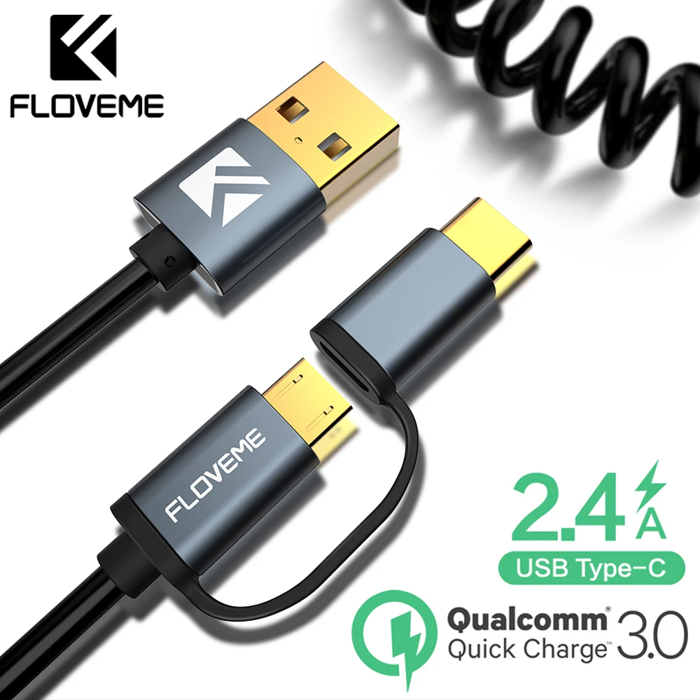 FLOVEME QC 3,0 Micro USB кабель для Xiaomi Redmi Note 5 Тип usb C кабель для samsung S9 S8 Быстрая зарядка зарядное устройство кабель USB-C Кабо самсунг s9 usb кабель usb tupe c кабель