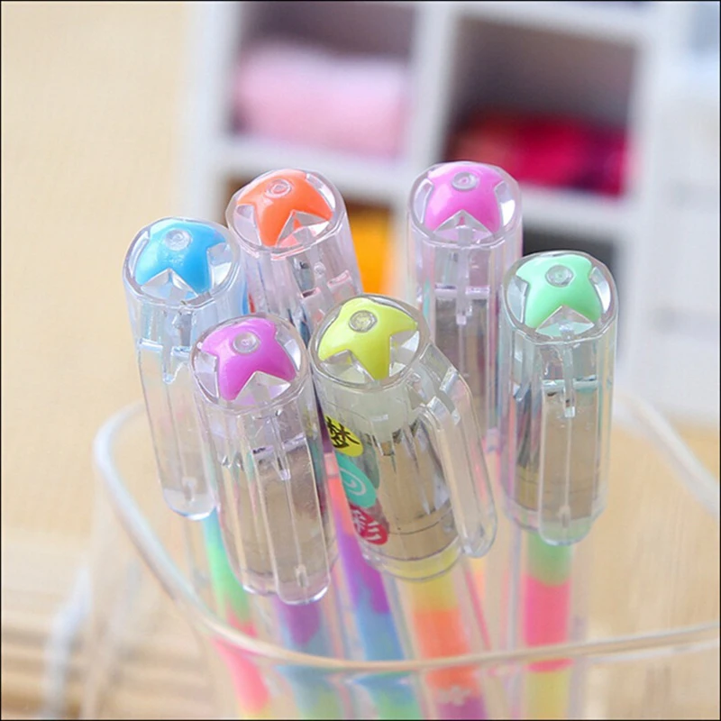 Акварельные жидкие мелки 6 цветов в одной ручке маркеры Хайлайтер для рисования