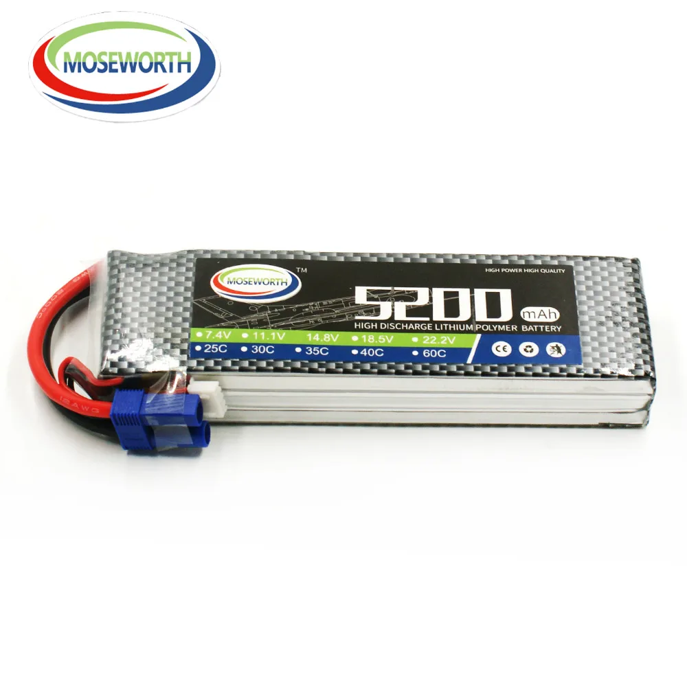Hot RC Toys LiPo Battery 3S 11.1V 5200mAh 25C Max 50C For Quadcopter Car Airplane Drone Helicopter Boat Truck AKKU | Игрушки и хобби