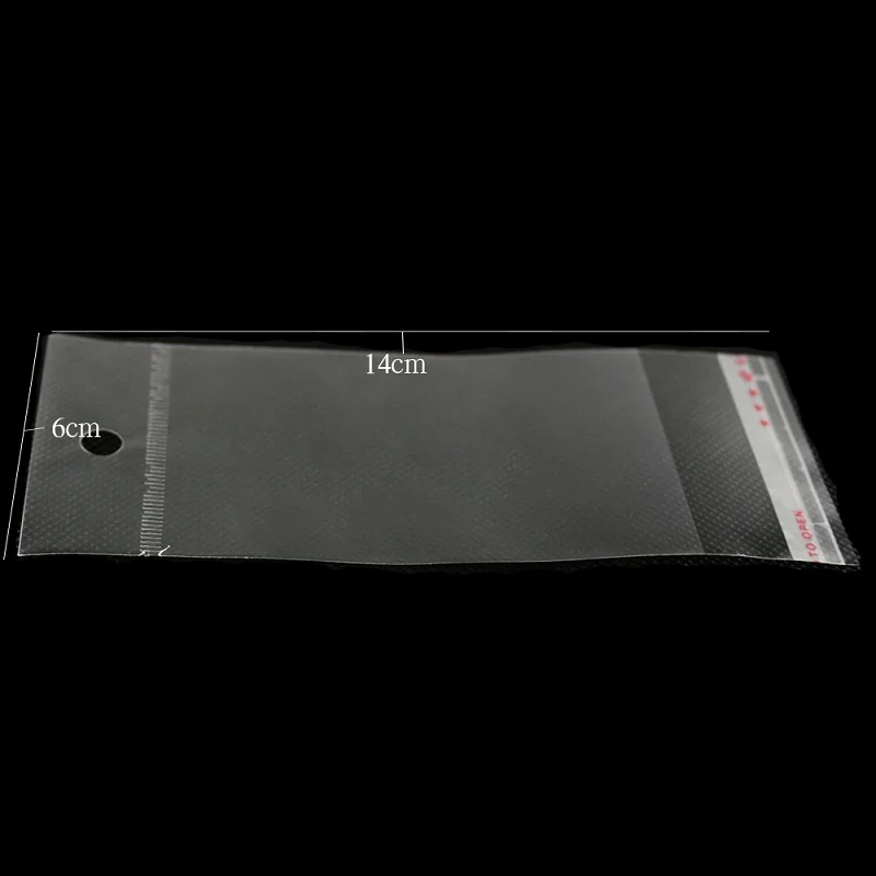 6x14cm 100 шт прозрачный самоклеющийся уплотнитель OPP целлофановый Виолончель полиэтиленовый пакет из поп упаковка ювелирных изделий мешок подарки мешок& мешок - Цвет: 6x14cm