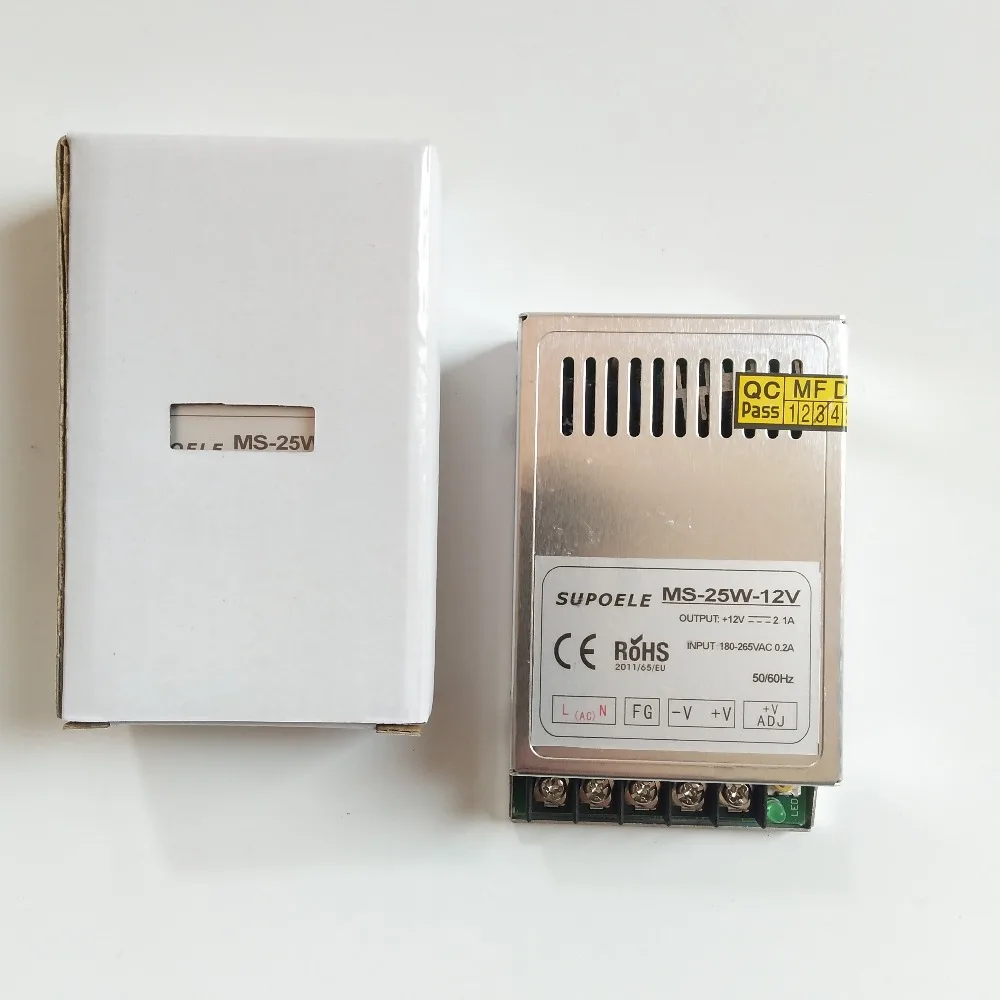 CE RoHS 2 года гарантии AC 180 265V к DC 5V 12V 24V одиночный выход мини размер LED Трансформатор