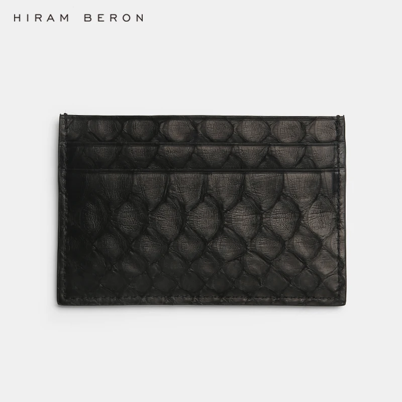 Hiram Beron,, Роскошный чехол для кредитных карт из змеиной кожи, мужской кошелек, подарок на праздник, Прямая поставка