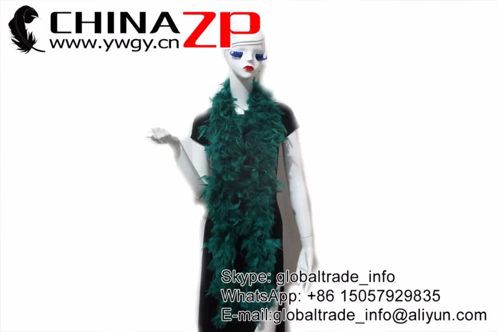 Wholesale in CHINAZP Factory 10yards/lot 80G/Piece Top Quality Dyed hunter Green Fluffy Turkey Chandelle Feather Boas | Дом и сад