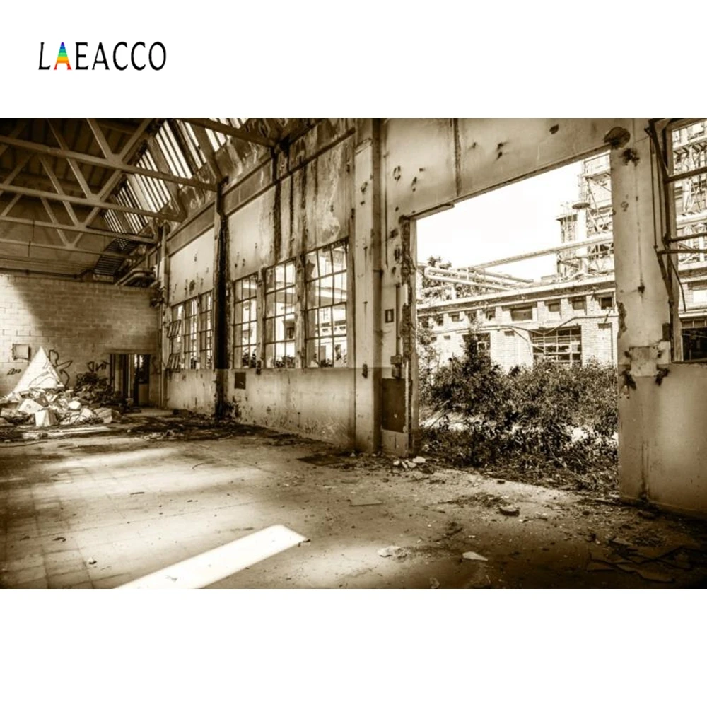 Laeacco старый завод фотографические фоны Индивидуальные Ретро портрет семья