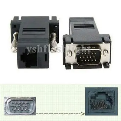 1pcs Freeshipping!wholesale! VGA Video Extender to CAT5 CAT6 RJ45 Cable Adapter |