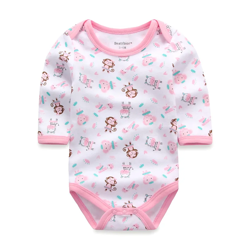 Для маленьких девочек одежда тела для новорожденных боди с длинным рукавом 100%