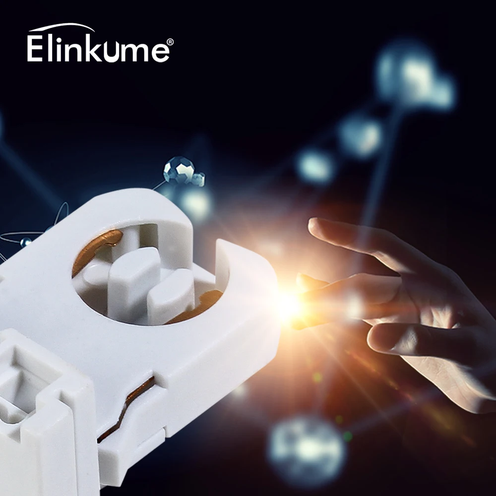 Elinkume 20 шт./лот T8 держатель лампы Цоколи люминесцентные t8 разъем для светодиодные |
