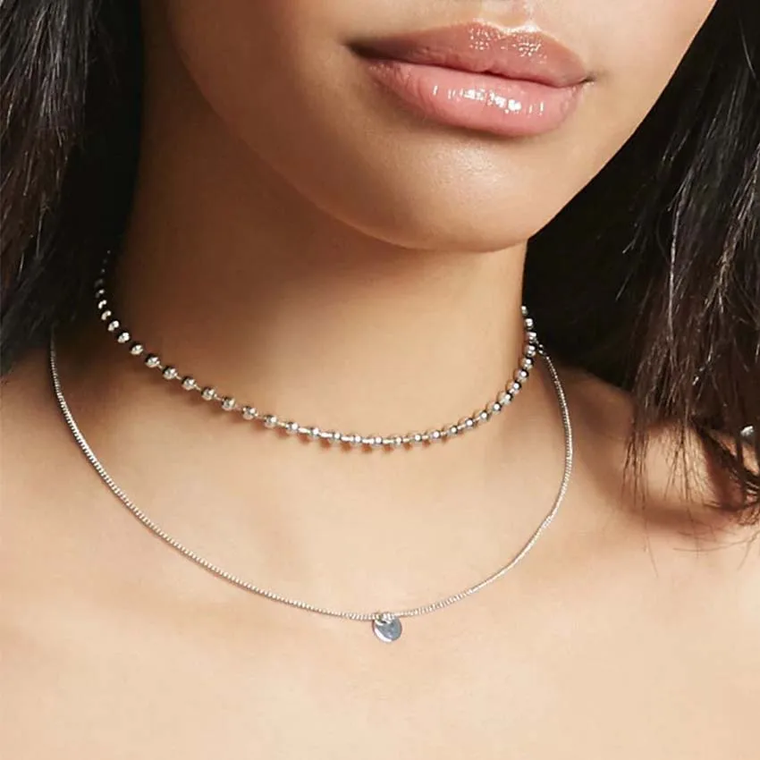 2018 new Multi Women beads coin pendant Choker Necklace chocker Jewelry collana Bijoux Femme Joyas mujer Collier ras du cou | Украшения и