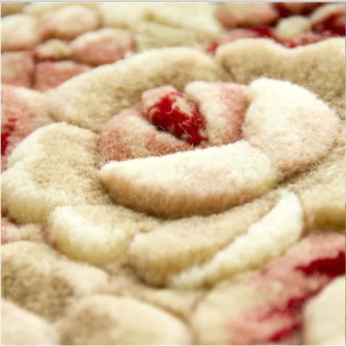 Элегантный американский деревенский чистый ручной резной узор шерстяной коврик