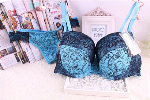 34/75 36/80 38/85 40/90 C D DD E F бюстгальтер кружевное белье Цветочный conjunto cueca push up segredo мать бюстгальтер для женщин пикантные B3 - Цвет: blue