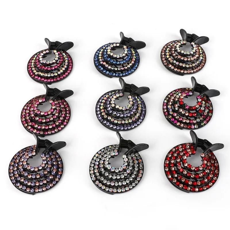 1 шт. Стразы шпильки Модные полые Новый головной убор элегантный кристалл зажим