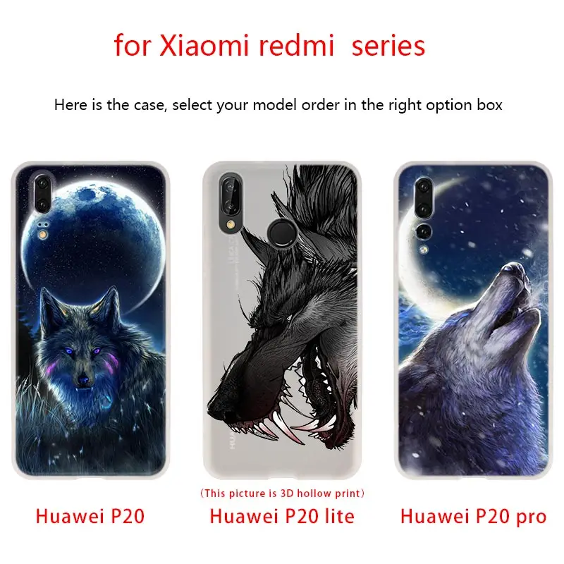 Чехол для телефона из ТПУ с изображением злого волка мягкие чехлы Huawei P40 P30 P20 Pro P10