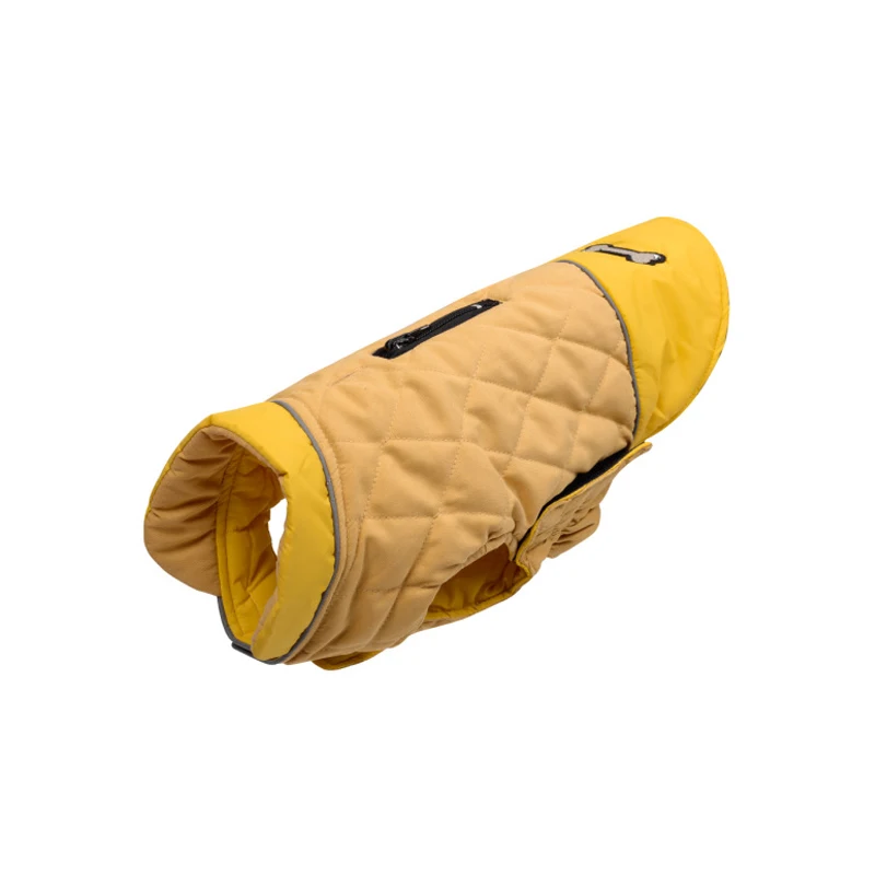 yellow HEYPET Одежда для собак жилет куртка зимнее теплое пальто для животных Одежда для собак Рождество большое зимнее пальто для собак одежда чихуахуа - Цвет: yellow