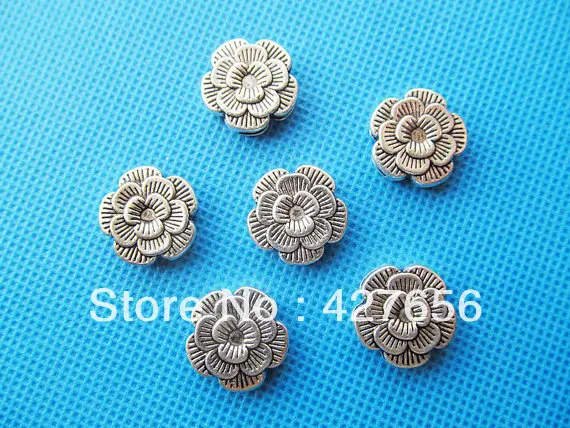 15 шт. подвеска/фурнитура для браслета и ожерелья|slider spacer|silver toneantique silver |