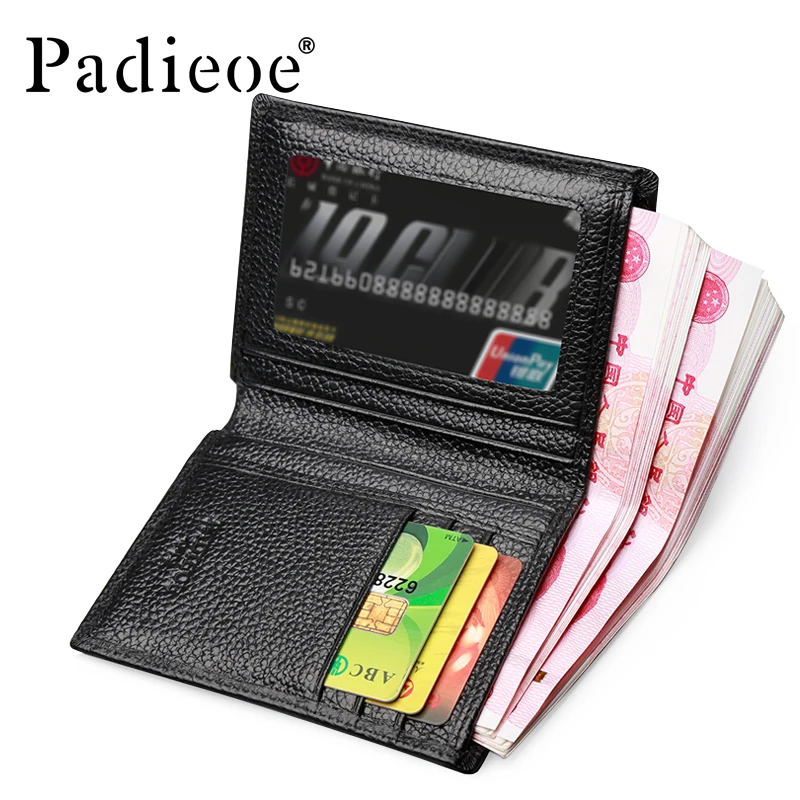 Padieoe Brand 2018 New Men Wallet Genuine Leather Purse Credit Card Holder Business Casual Men's Long | Багаж и сумки