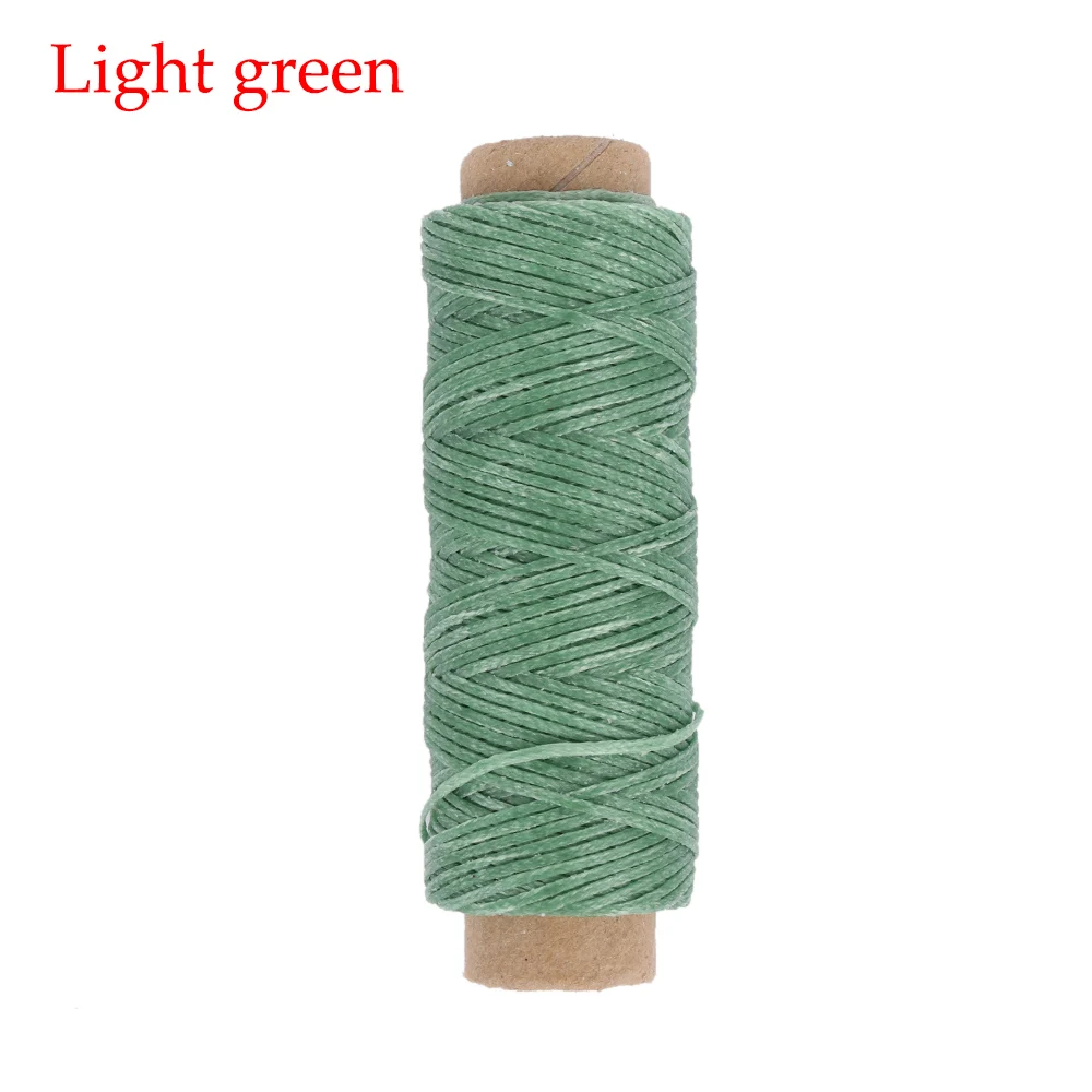 light green 50 м прочный 150D кожаный вощеный шнур нить DIY инструмент для рукоделия ручная строчка нить плоская Вощеная швейная линия Швейные аксессуары - Цвет: light green