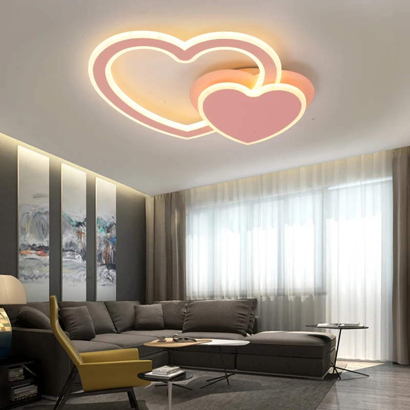 

Creative design lamps and lanterns Heart-shaped romance Bedroom lighting Led ceiling lamp rotate modern Acryl