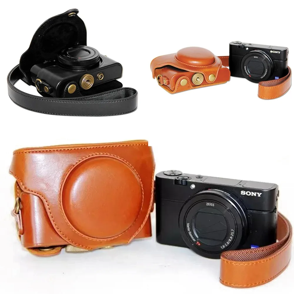 Чехол из искусственной кожи для цифровой камеры Sony RX100VII M7 RX100VI M6 RX100V M5 RX100VA M5A RX100IV M4