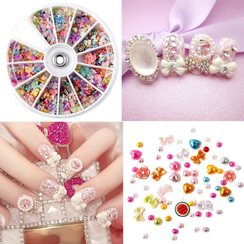 5 кор./лот 1200 шт. для гелевого маникюра|rhinestone art|diy naildiy glitter |
