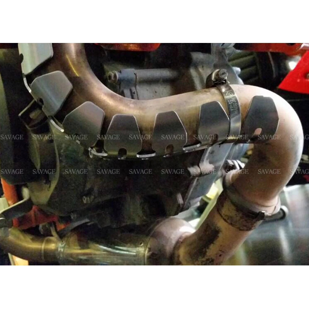 Спереди коллекторы выхлопных газов щит для 690 DUKE/R Enduro R SMC 2008 2017 мотоцикл защитная