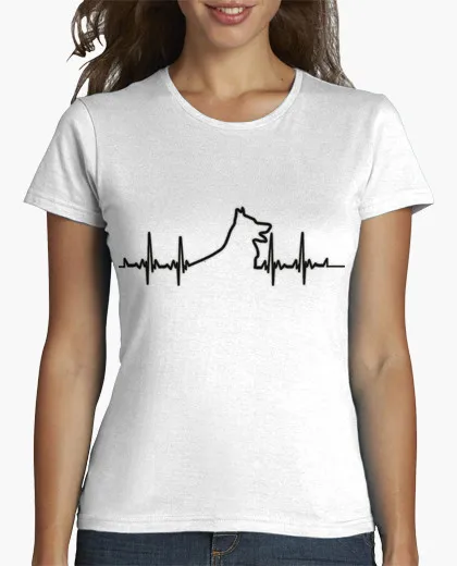 2017 Весной Новый Приход футболки женщин Электро черная собака короткий О шеи