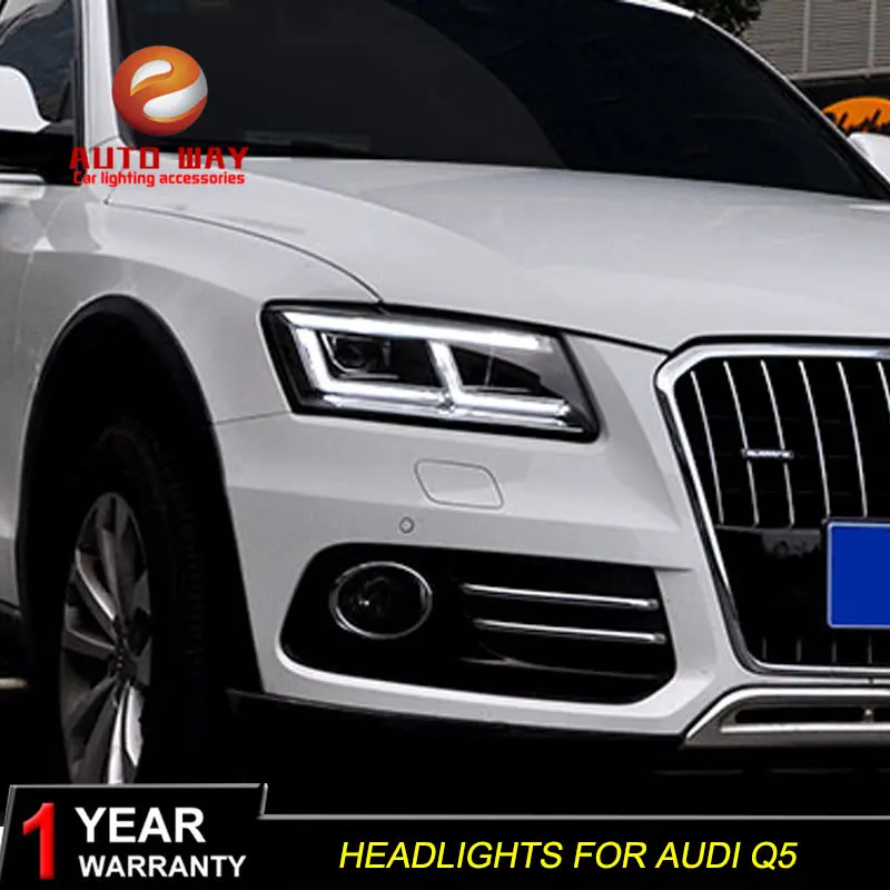Автомобильный Стильный чехол на головную лампу для Audi Q5 2009- фары светодиодный чехол для Audi Q5 фары DRL линзы двойной луч биксенон
