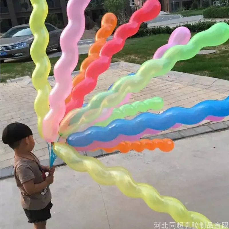 10 шт./лот латексные Длинные Воздушные шары спиральные волшебный воздушный шар