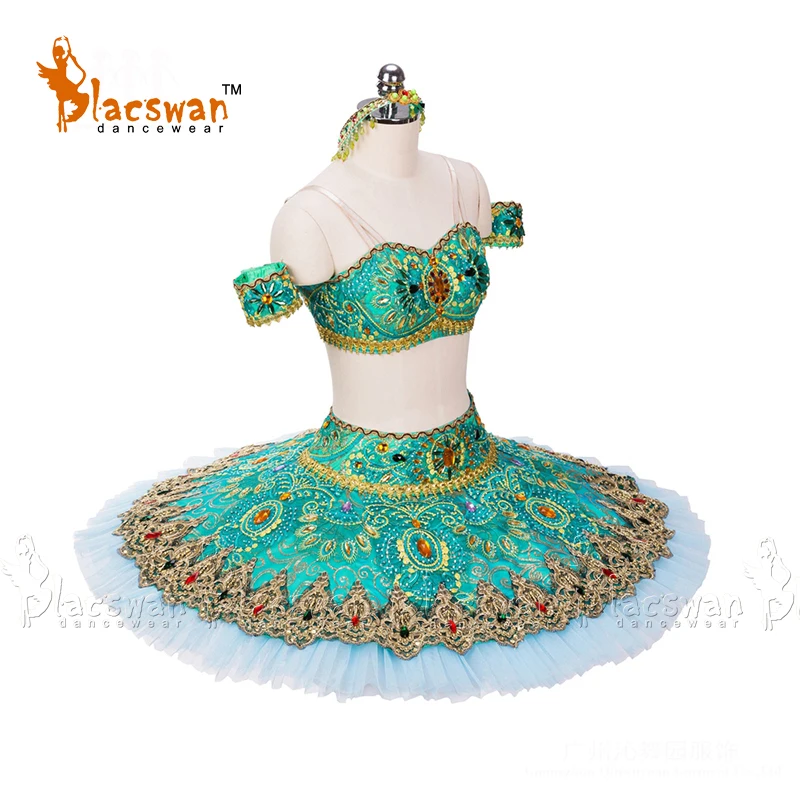 Классическая балетная пачка BT694 La Bayadere, зеленая профессиональная классическая балетная пачка для взрослых, для выступлений, классическая балетная пачка для детей