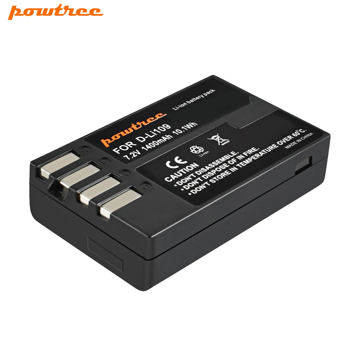 Powtree D Li109 DLi109 D-Li109 Батарея для Pentax K-70 K70 K-50 K50 K-30 K30 K-S1 KS1 K-S2 KS2 Крос металличесые наклейки Kr цифровых камер L10 - Color: 1 Pack Battery