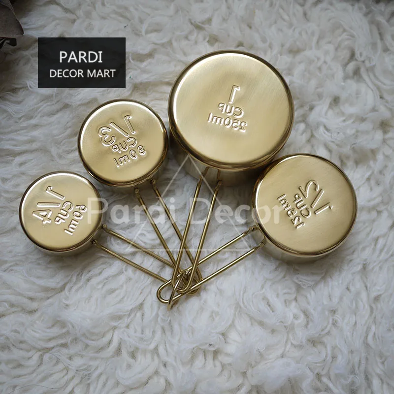 Набор золотых мерных ложек кухонные инструменты из нержавеющей стали для