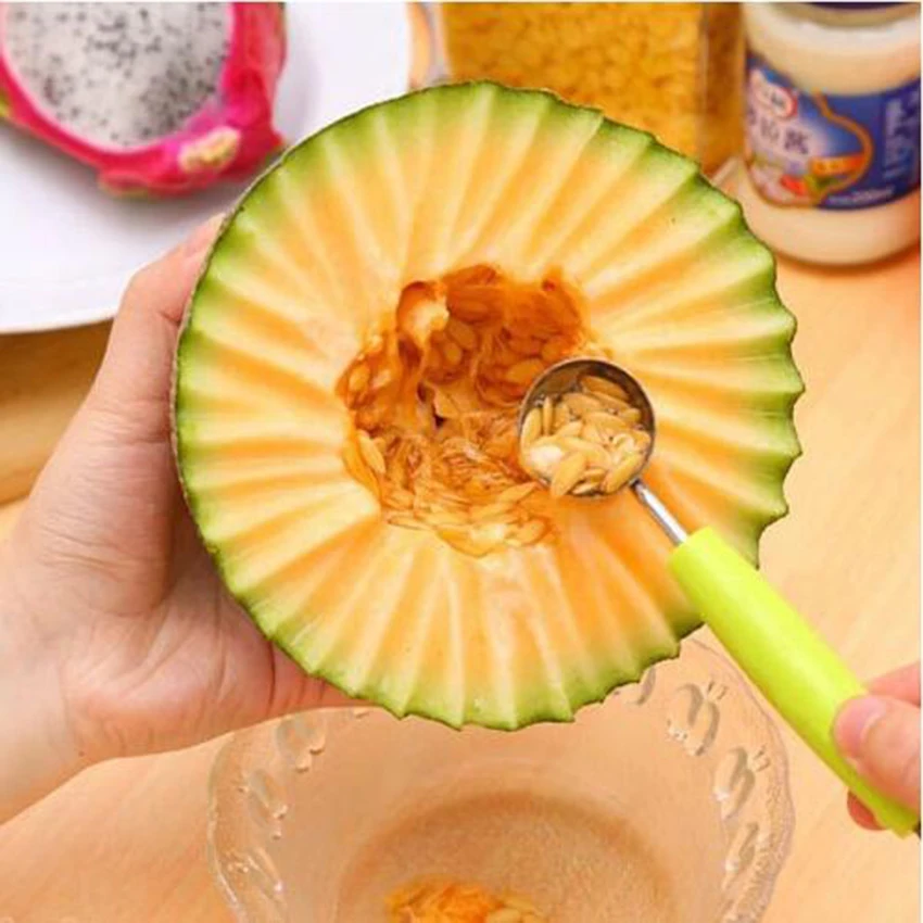1 шт. арбузное мороженое кованая ложка в форме шара арбуз дыня фрукты нож для