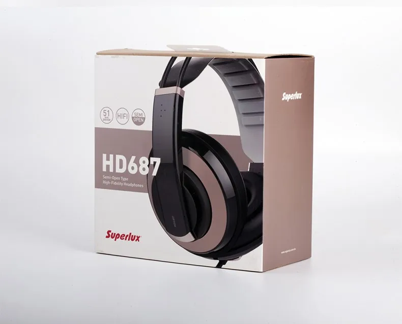 Высококачественные наушники Superlux HD687 профессиональные полуоткрытые студийные