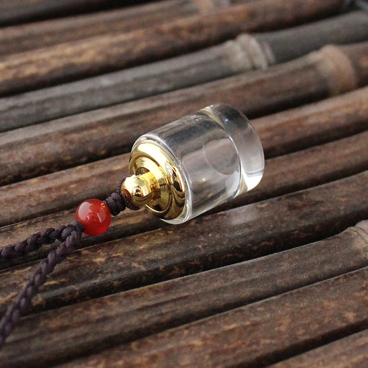 1PC Openable Glass Vial Necklace For Men Women Tube Pendant Empty Bottle Cremation Urn Jewelry