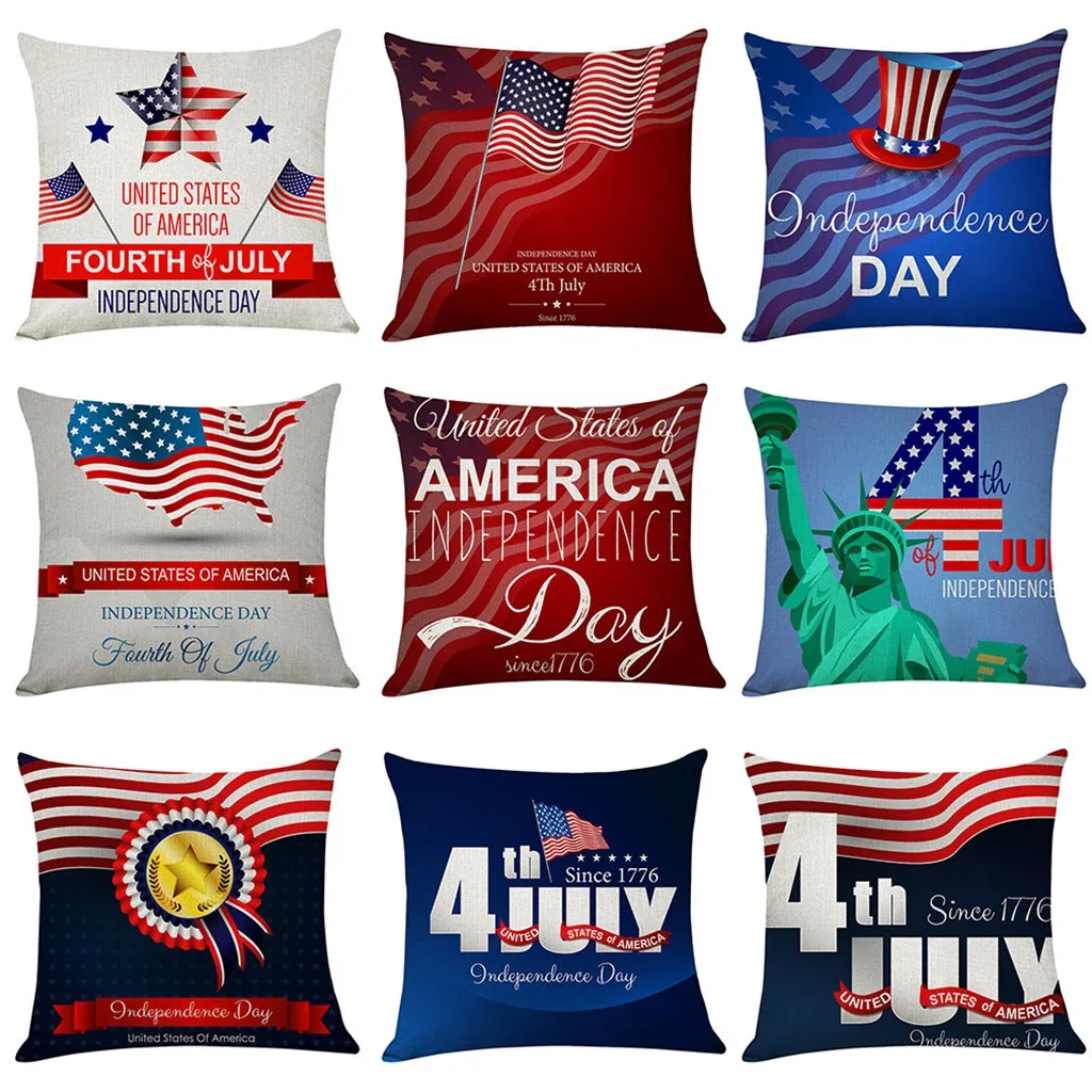 Горячая продажа Подушка Америка чехол домашний декор День Независимости
