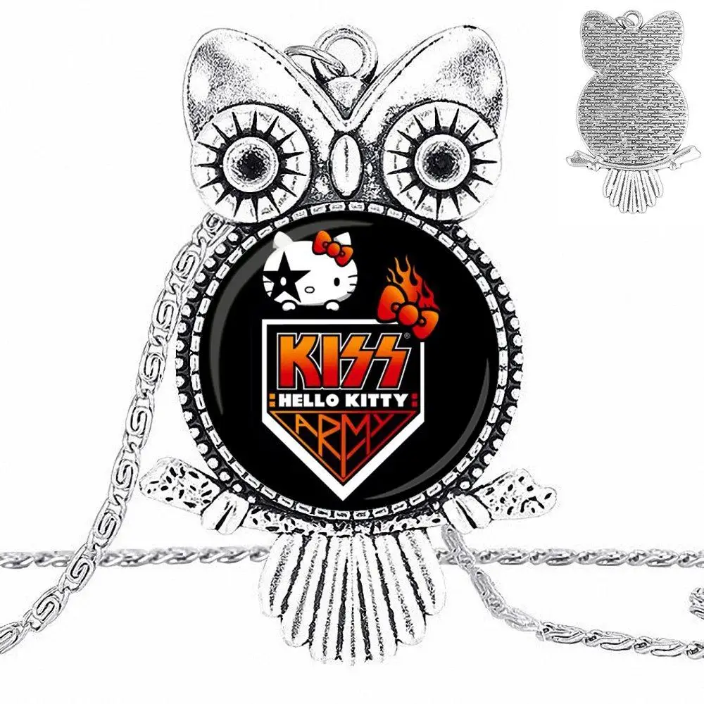 Эмалированная рок-группа EJ поцелуй стеклянный кабошон чокер подвеска ожерелье в