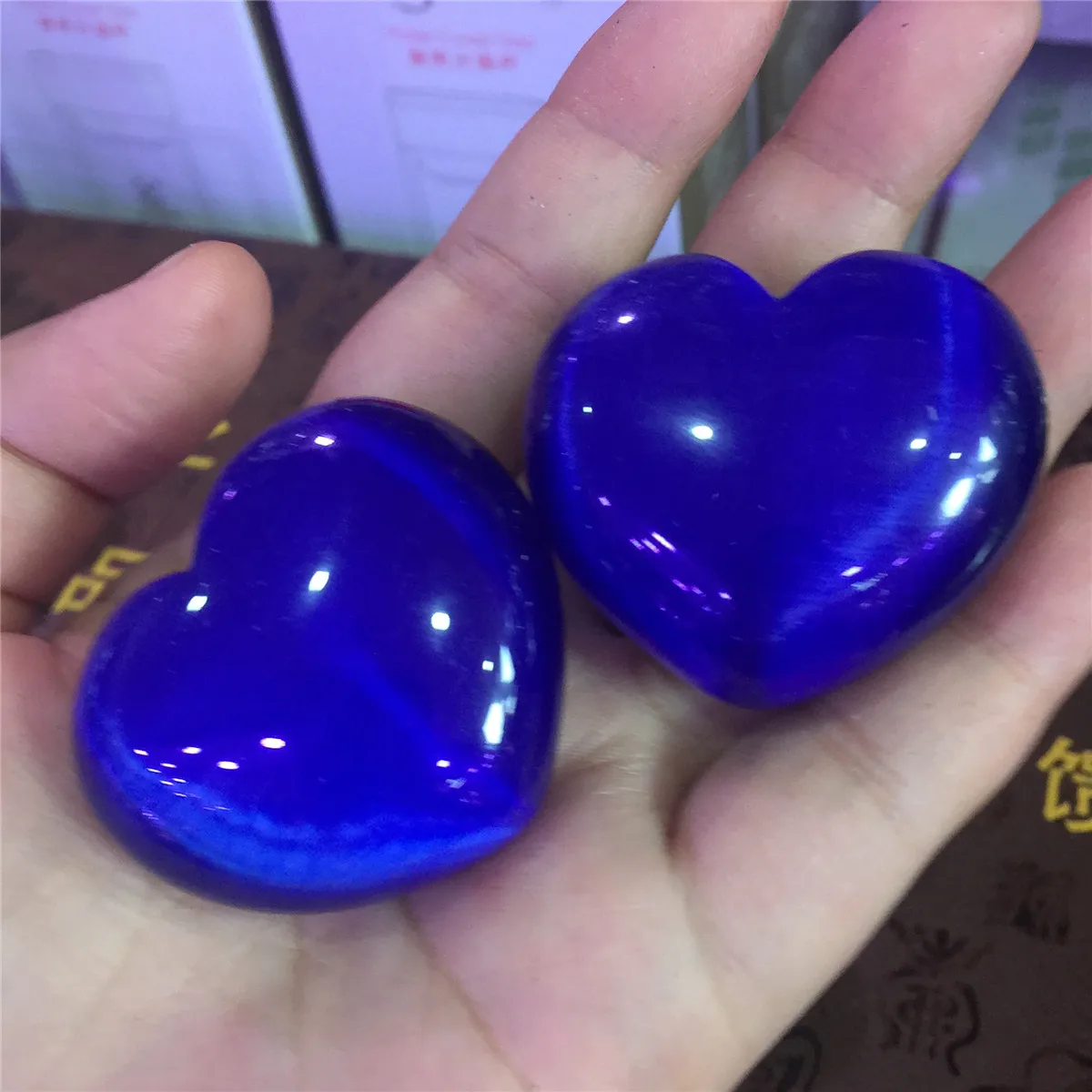 1 шт. Бесплатная доставка натуральный камень синий Кошачий глаз ручной работы