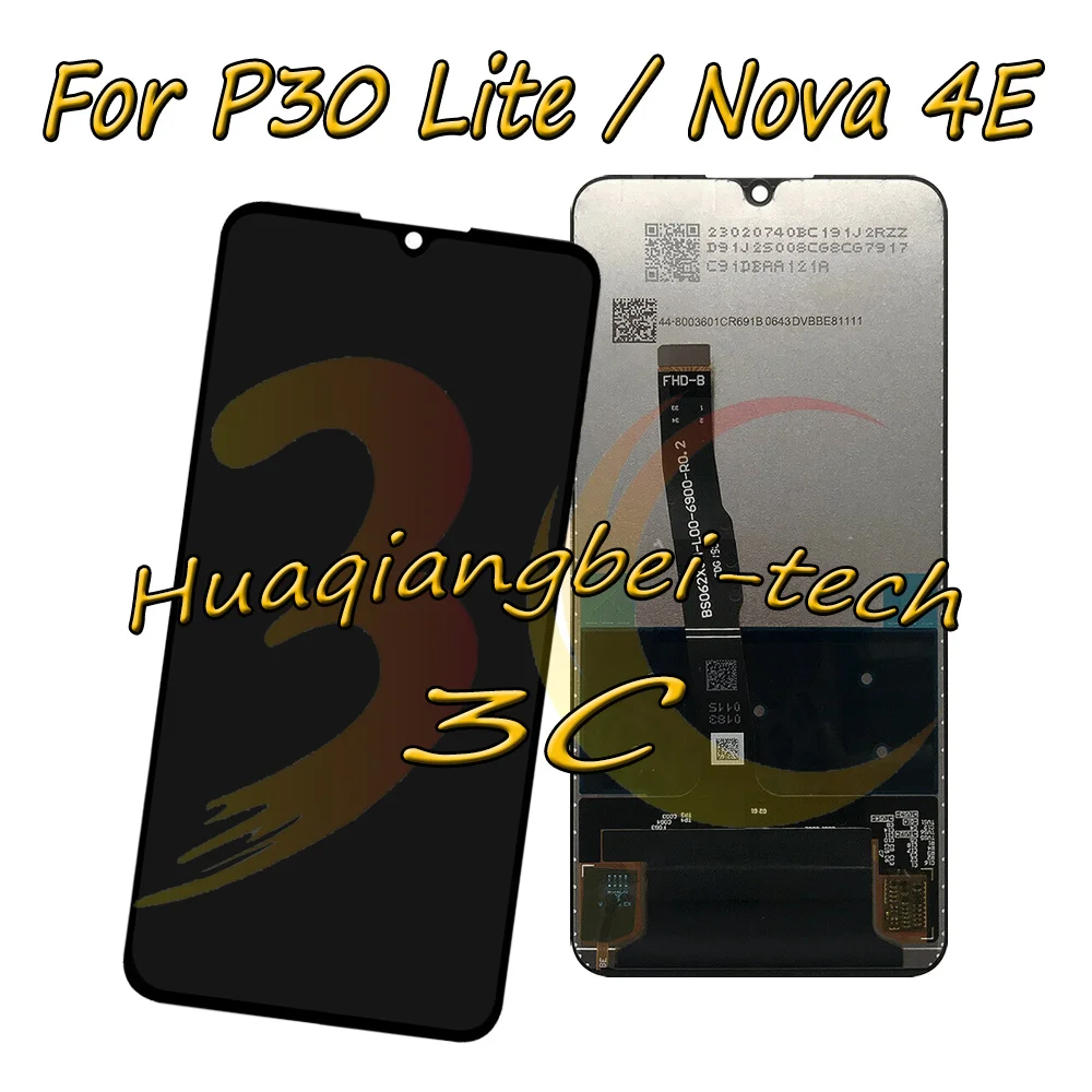 Для huawei P30 Lite/Nova 4E MAR-LX1M MAR-LX1J MAR-AL00 MAR-TL00 ЖК-дисплей дисплей+ Сенсорный экран дигитайзер в сборе+ рамка