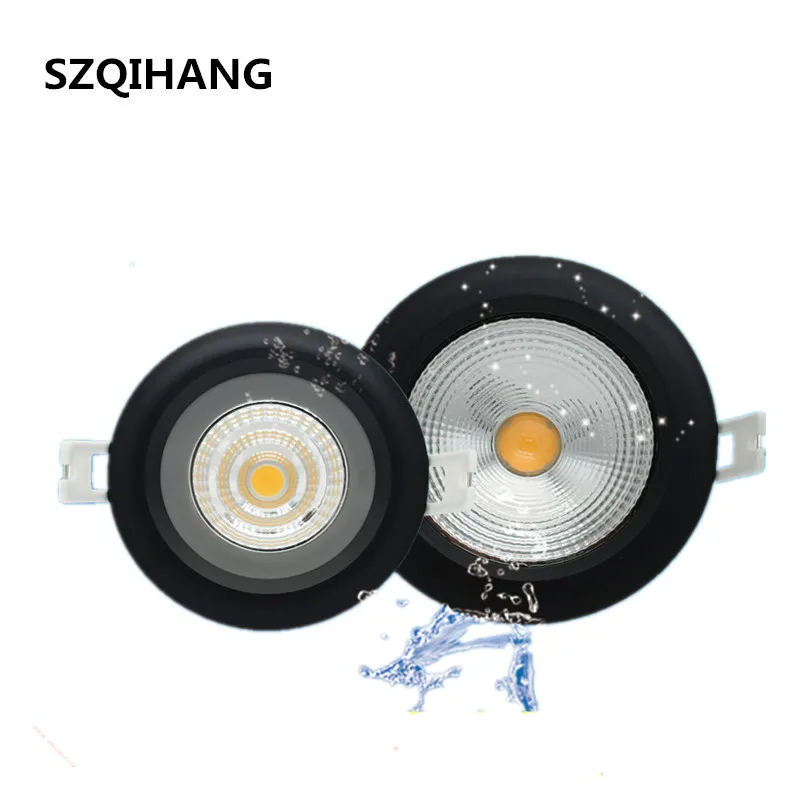 Waterproof COB LED Downlight IP65 LED Downlight Spot Light 20W/15W/12W/10W Super Bright 85-265V Recessed Ceiling Lamp+LED Driver