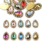 Новый дизайн ногтей Стразы с кристаллами в форме капли воды украшения из сплава для ногтевого дизайна блеск DIY 3D Очаровательные Кристаллы бриллианты ювелирные изделия для ногтей кулон