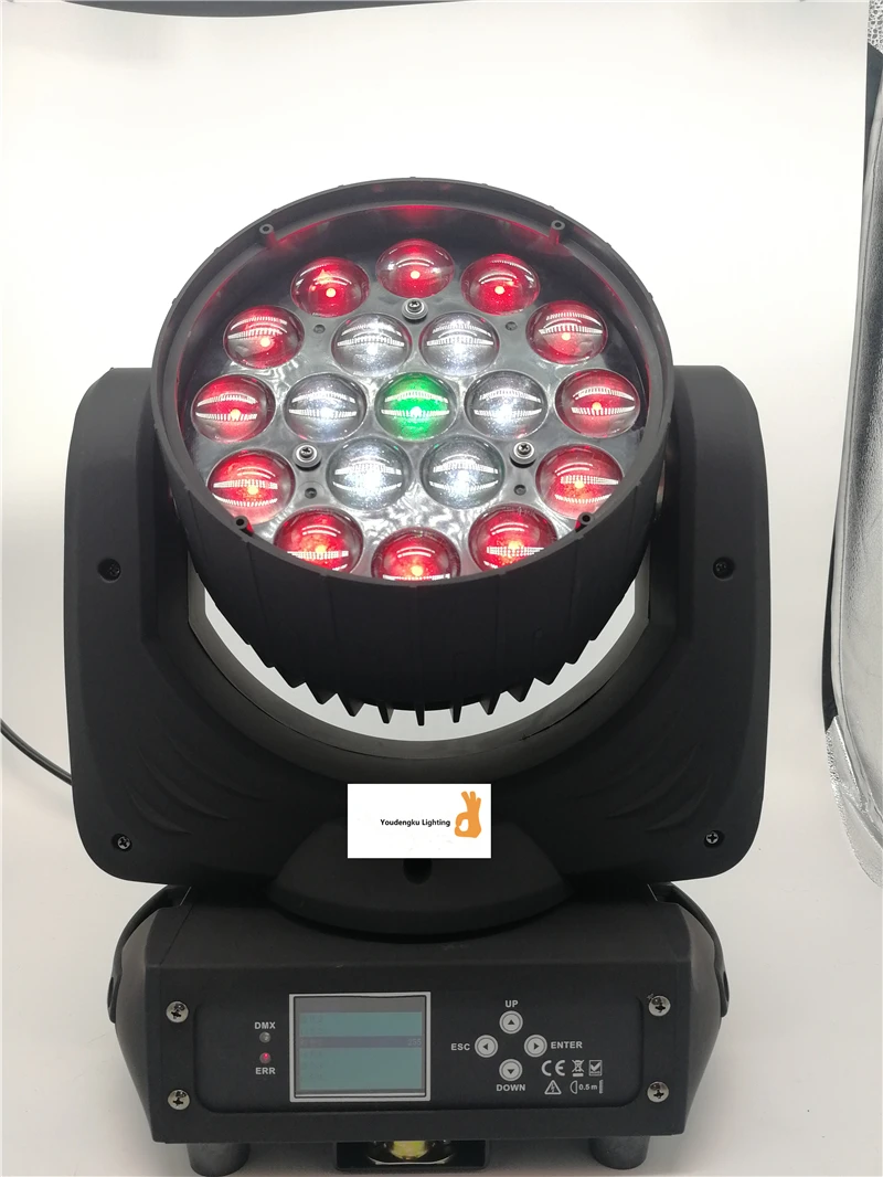 Новейший зум-фокус 19x15 Вт Mac Aura wash led moving head rgbw 4в1 кольцевой круг Zoom light | Лампы и