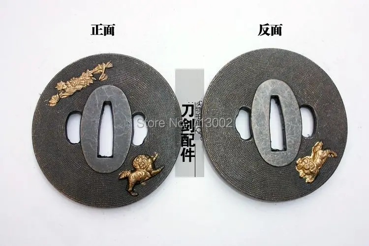Round JAPANESE SAMURAI SWORD kirsite Tsuba For Ninja Katana | Swords