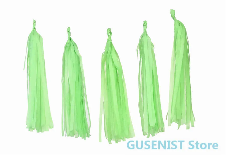 LS15. Green 5 шт./партия 14 дюймов тканевая Бумажная гирлянда цветок для дня рождения Свадебная вечеринка для украшения детского душа Висячие ремесленные принадлежности - Цвет: LS15. Green