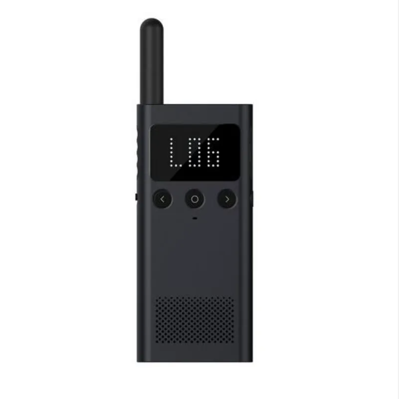 black Xiaomi Mijia Smart Walkie Talkie 1S с fm-радио динамик в режиме ожидания смартфон приложение расположение поделиться быстро команда talk - Цвет: black