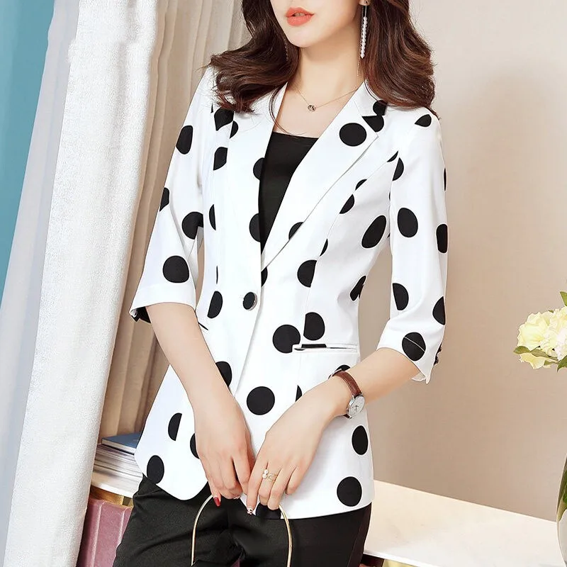office Ladies Plaid Blazer Long Sleeve Loose Houndstooth Suit Coat Jacket Women Blazers Female 2019 Office | Женская одежда