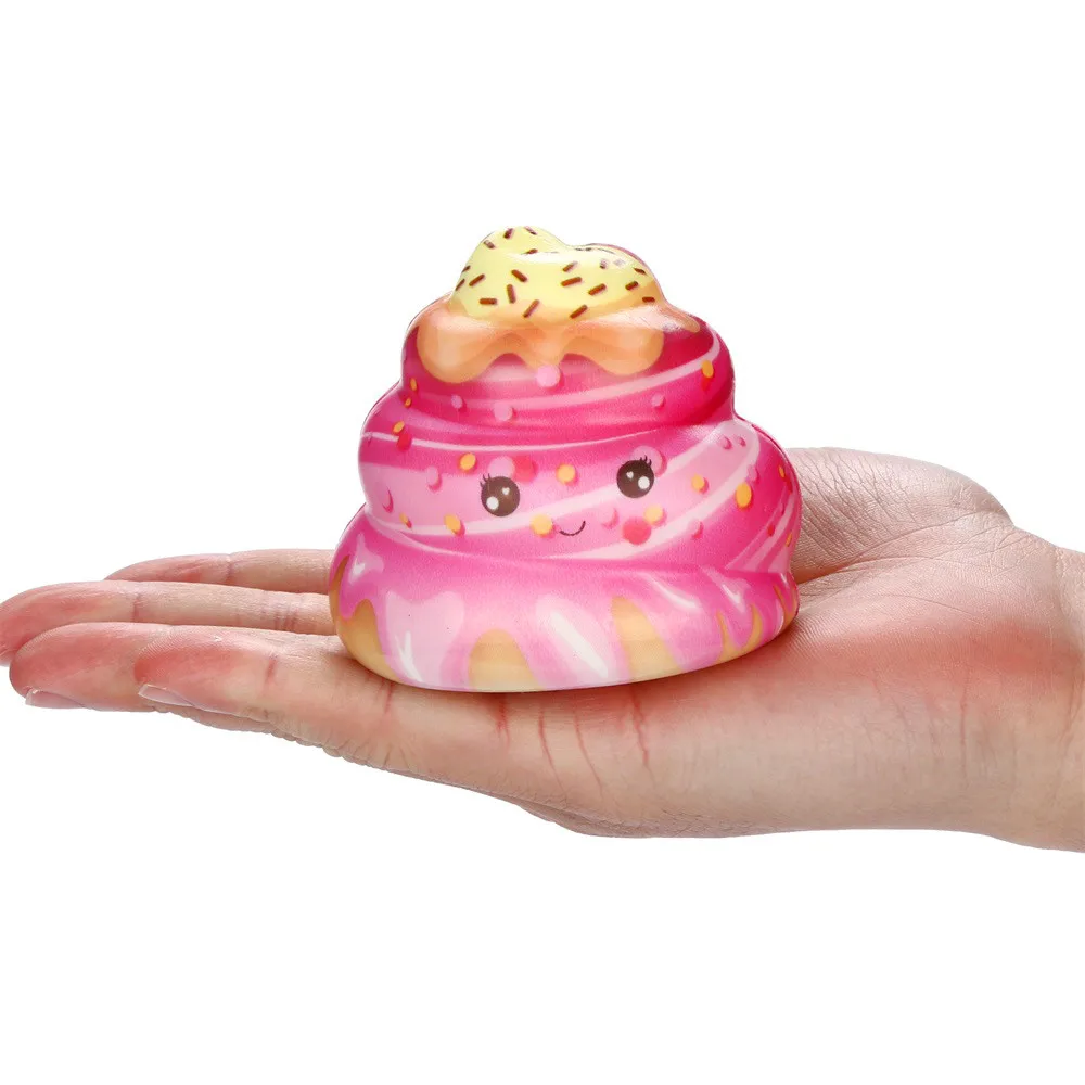 Игрушечные какашки для торта Kawaii крем торт Poo медленно поднимающийся крем Ароматические игрушки для снятия стресса для детей