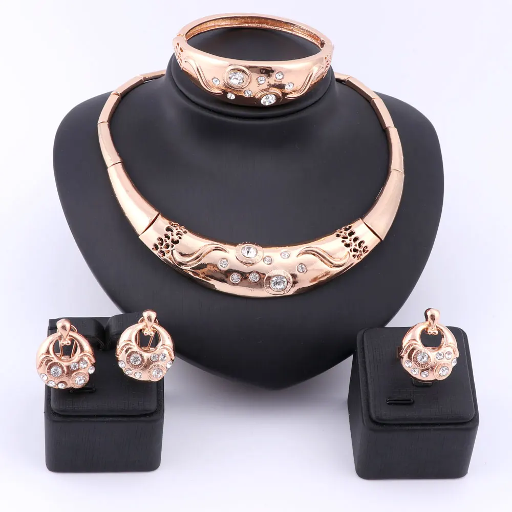 Для женщин Африканский Бусины и бисер золотой Цвет Кристалл Люкс Цепочки