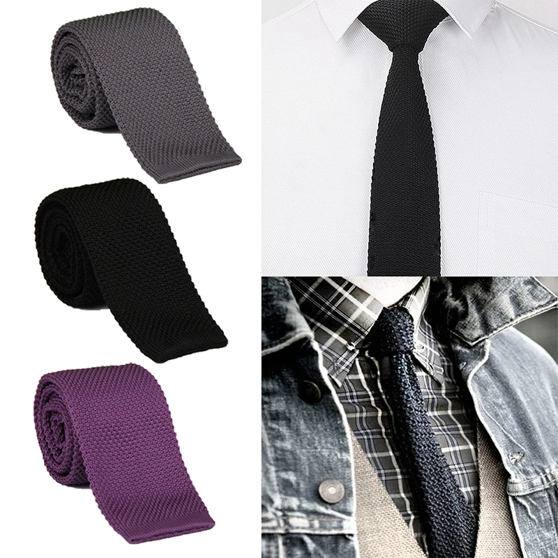 Модный мужской вязаный галстук тонкий ультра 5 см Узкий воротник трендовый