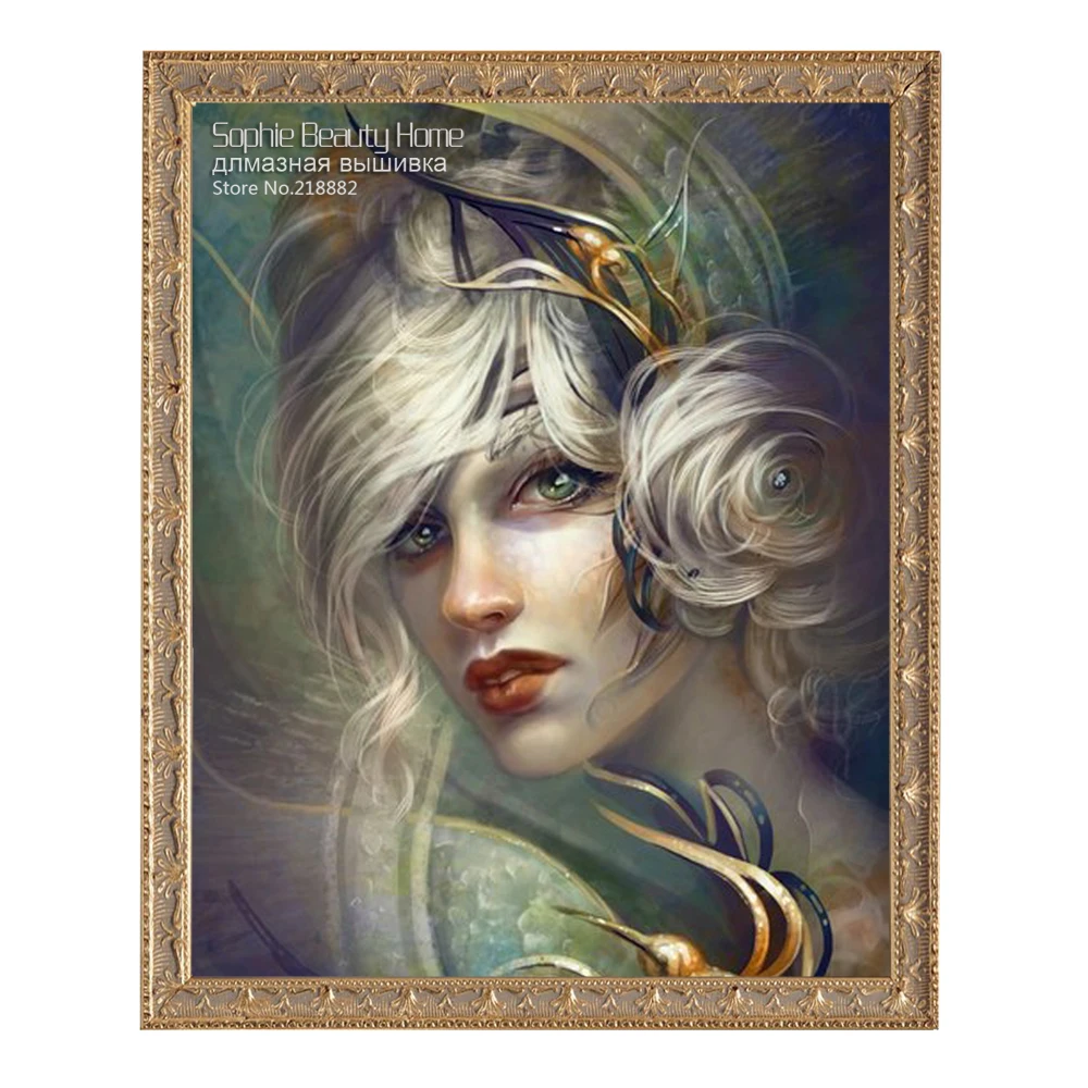 C Sophie beauty, сделай сам, алмазная живопись, вышивка крестиком, розовый цветок, для девочек, стиль, фантазия, для леди, ручная работа, мозаика, художественные наборы - Цвет: C